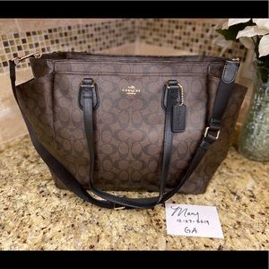 (SOLD)Coach Signature Canvas Baby Diaper BAG